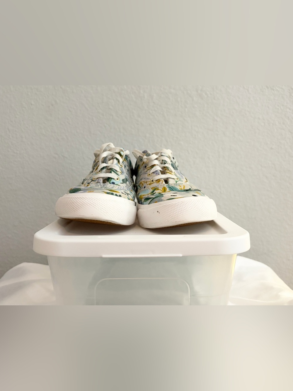 EUC Keds x Rifle Paper Co. Anchor Sneakers in Garden Party Grey - Picture 8 of 10